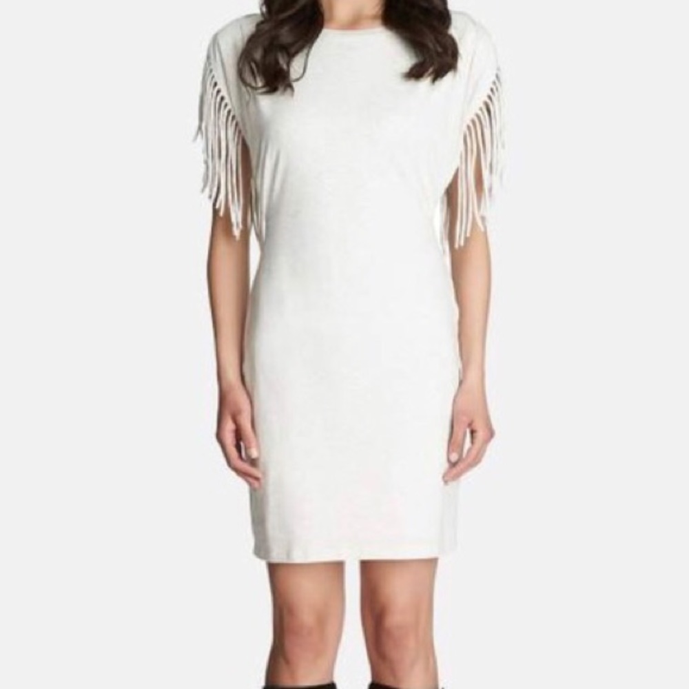 1. State | Jersey Fringe Sleve Dress